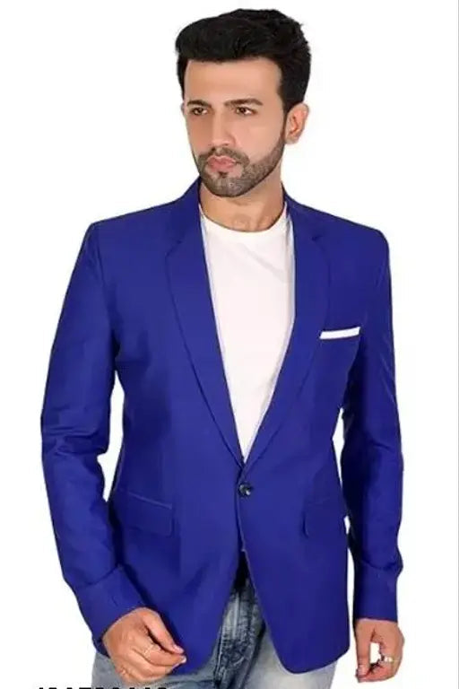 Trendy Royal Blue Blazer for Men