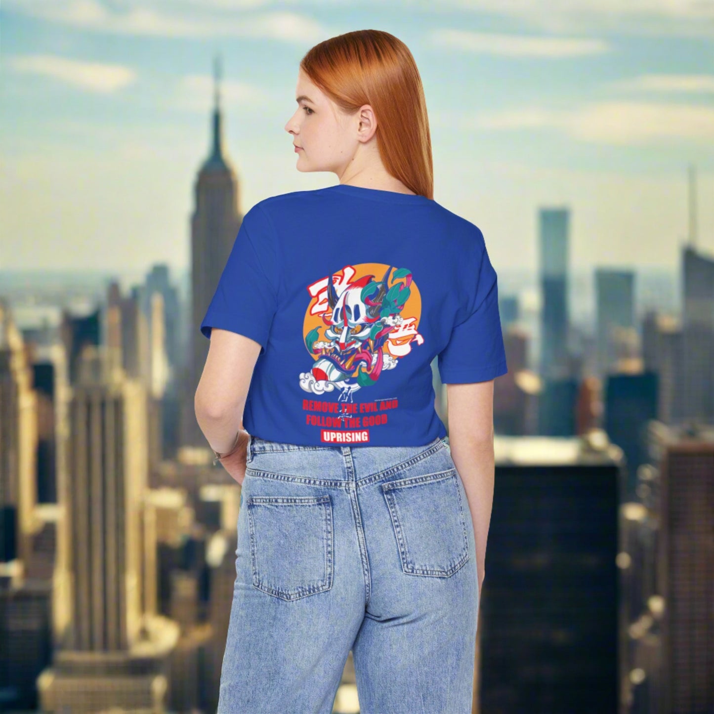 Crazy Wicked Goblin Good Evil Back Print Unisex Cotton Tshirt - Xavi's World