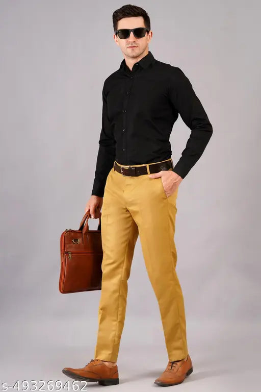 Premium Formal Trouser for Men (Khaki / Black / Cream)