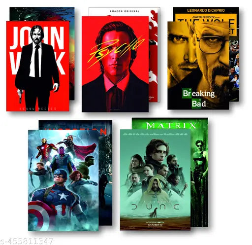 Aesthetic Movie Posters | Set of 10 Size | 21 x 30 cm | Set 1
