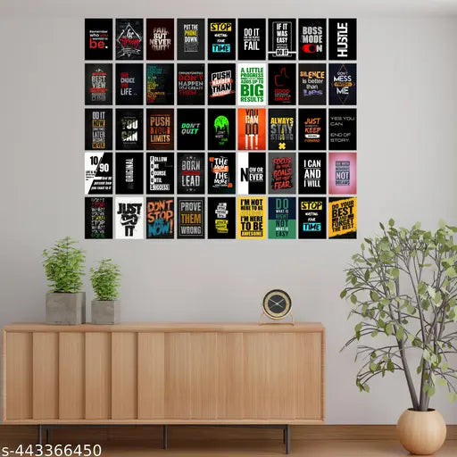Motivational Inspirational Poster Collage | Pack of 45 | 4 x 6 Inch