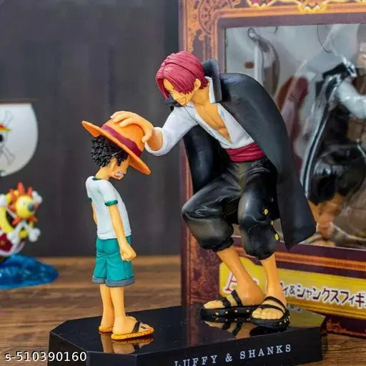 One Piece Luffy and Shanks Action Figure Father Day Gift