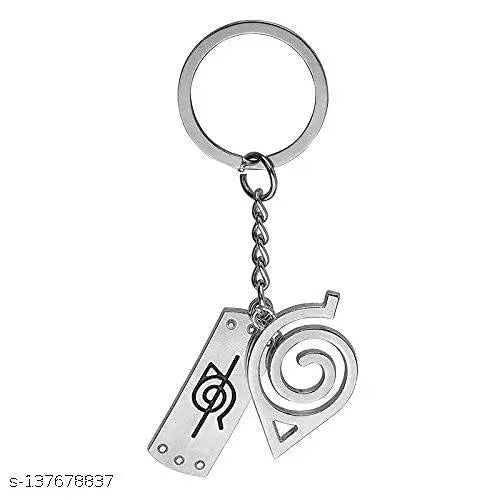 Anime Konoh Leaf Village Silver Keychain