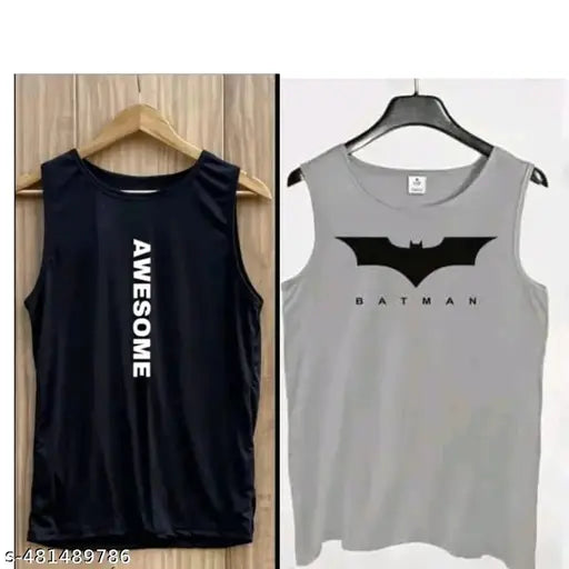 Men's Sleeveless Gym Vest | Pack of 2 (Multi variant)
