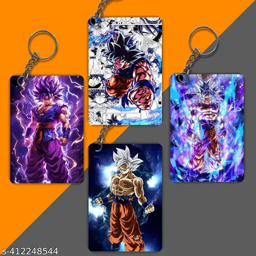 Dragon Ball Anime Printed Keychains | Pack of 4