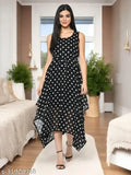 Trendy Printed Multi Pattern Asymmetric Dress