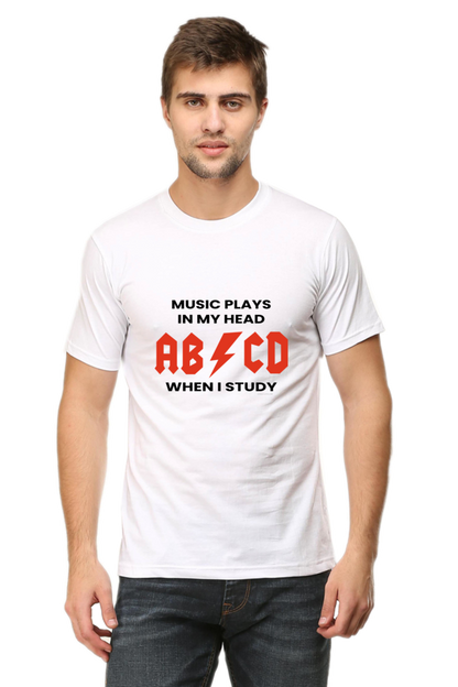 Xavi's Music Plays when I Study AC/DC Unisex Slogan / Quote T-shirt - Xavi's World