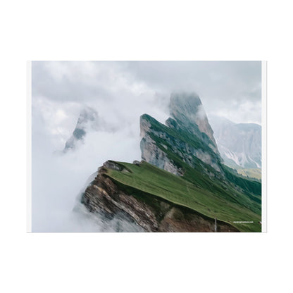 Seceda Ridge Italy Painting Window to the World Horizontal Poster - Xavi's World