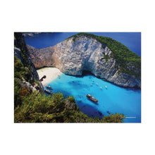 Load image into Gallery viewer, Navagio Beach Zakynthos Greece Painting Window to the World Horizontal Poster - Xavi&#39;s World
