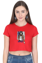 Load image into Gallery viewer, AOT Badass Woman Art Women&#39;s Cropped T-Shirt - Xavi&#39;s World
