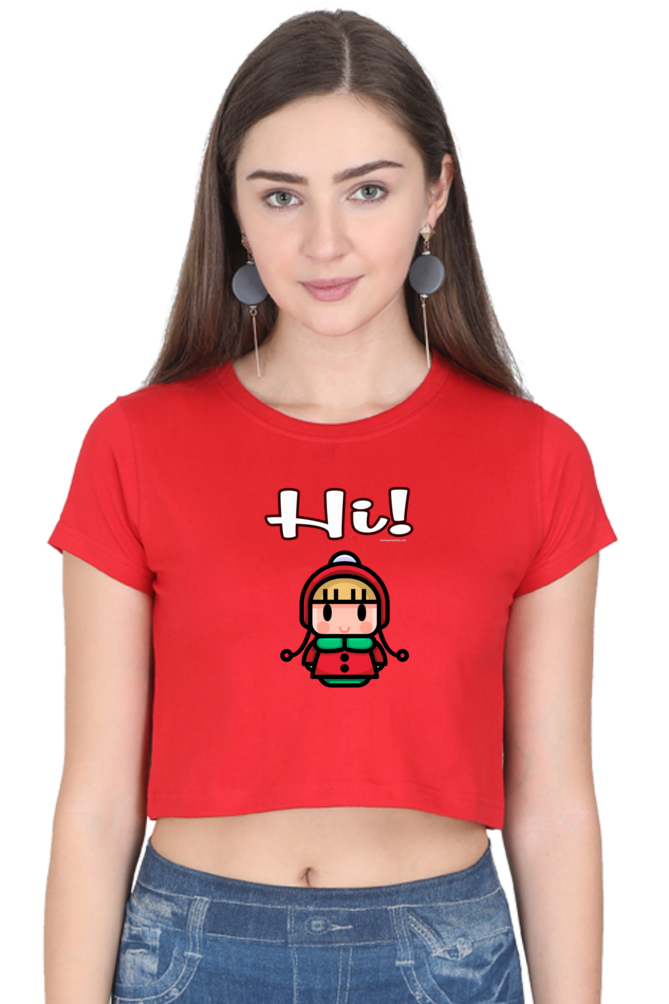 Xavi's Cute Hi Women's Cropped T-shirt - Xavi's World