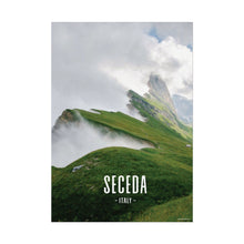 Load image into Gallery viewer, Seceda Ridge Italy Painting Window to the World Vertical Poster - Xavi&#39;s World
