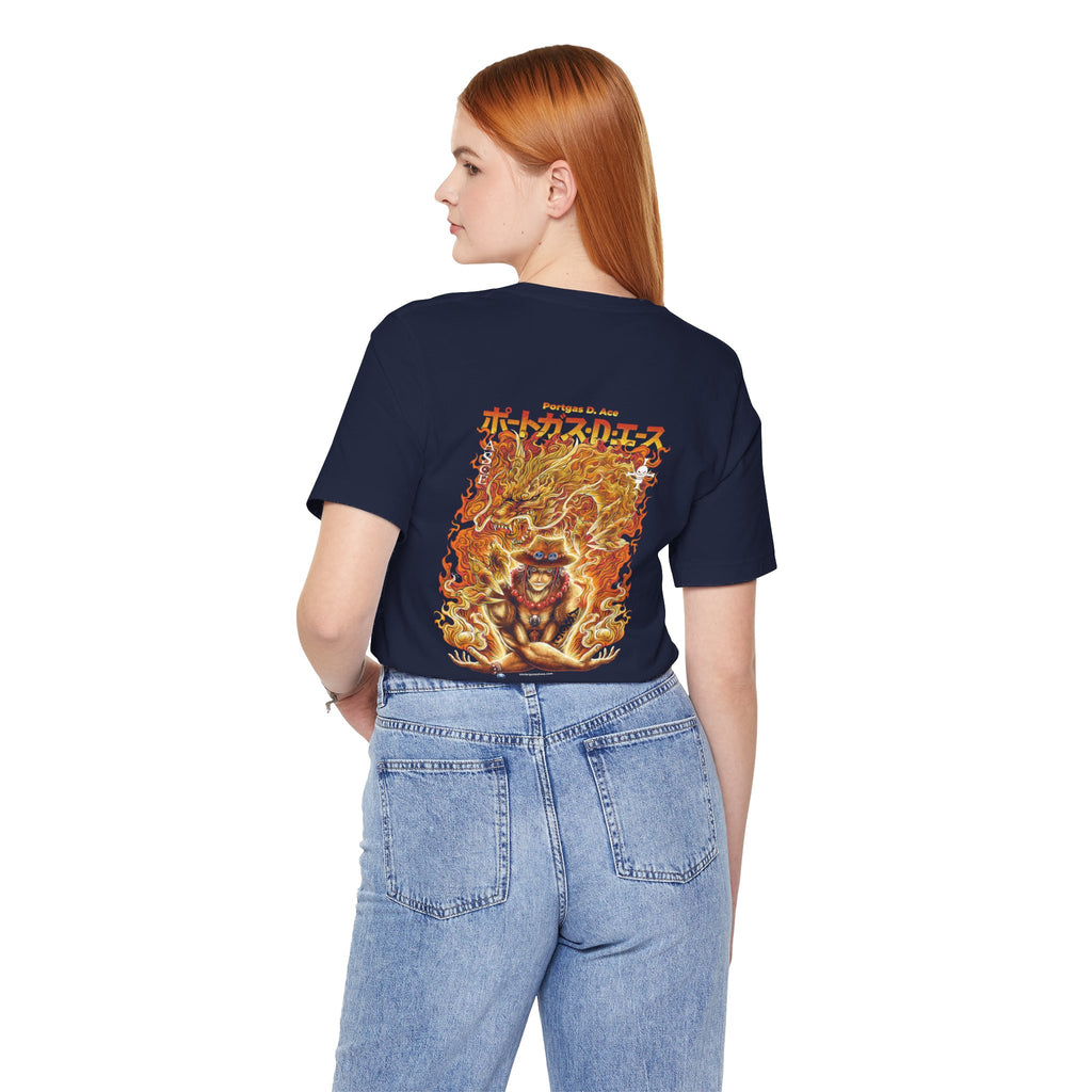 Ace-ing Art Back Print Unisex Cotton Tshirt - Xavi's World