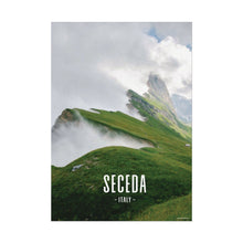 Load image into Gallery viewer, Seceda Ridge Italy Painting Window to the World Vertical Poster - Xavi&#39;s World
