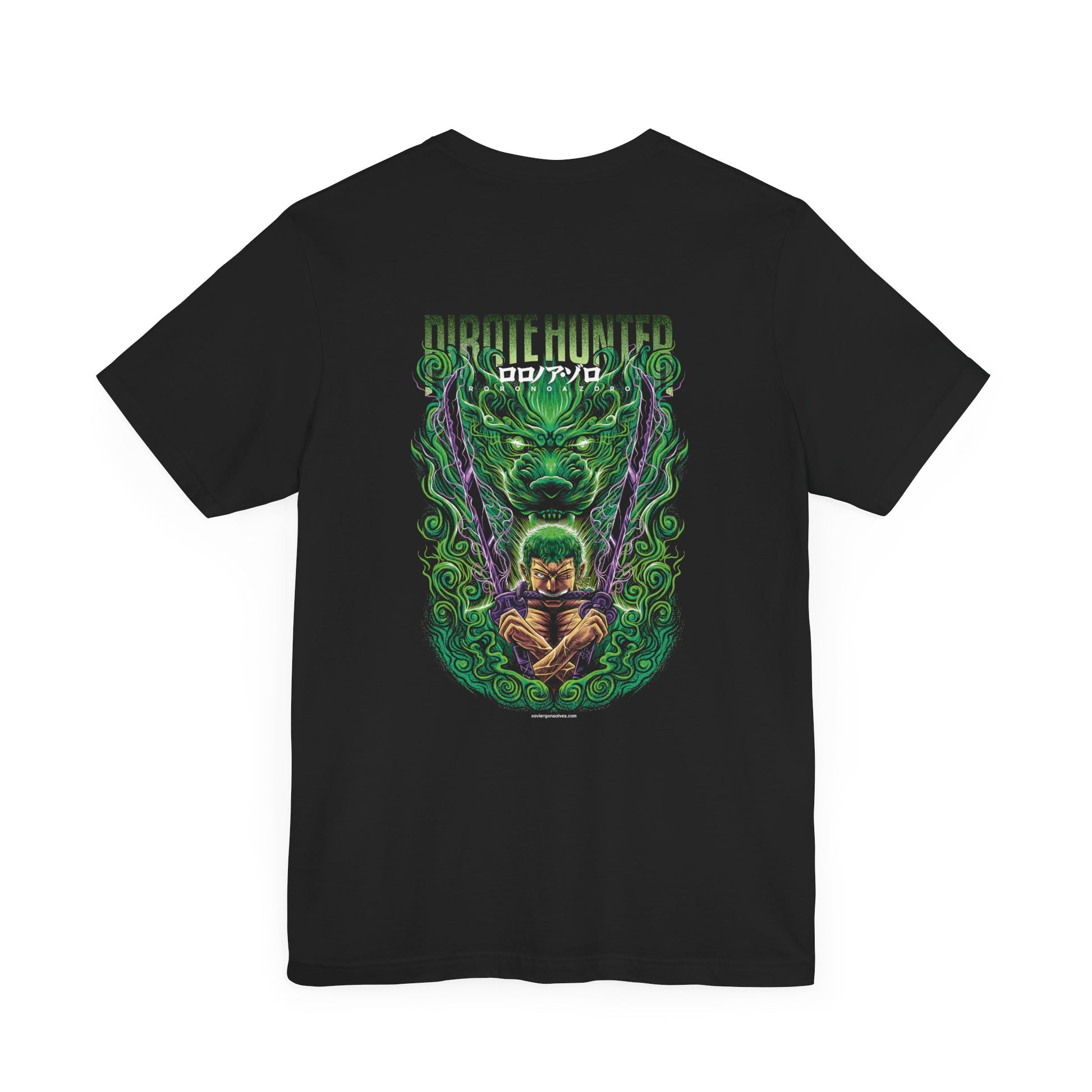 Zoro Green Art Back Print Unisex Cotton Tshirt - Xavi's World