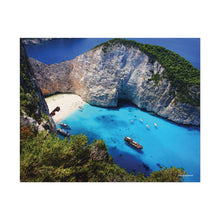 Load image into Gallery viewer, Navagio Beach Zakynthos Greece Painting Window to the World Horizontal Poster - Xavi&#39;s World
