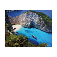 Load image into Gallery viewer, Navagio Beach Zakynthos Greece Painting Window to the World Horizontal Poster - Xavi&#39;s World
