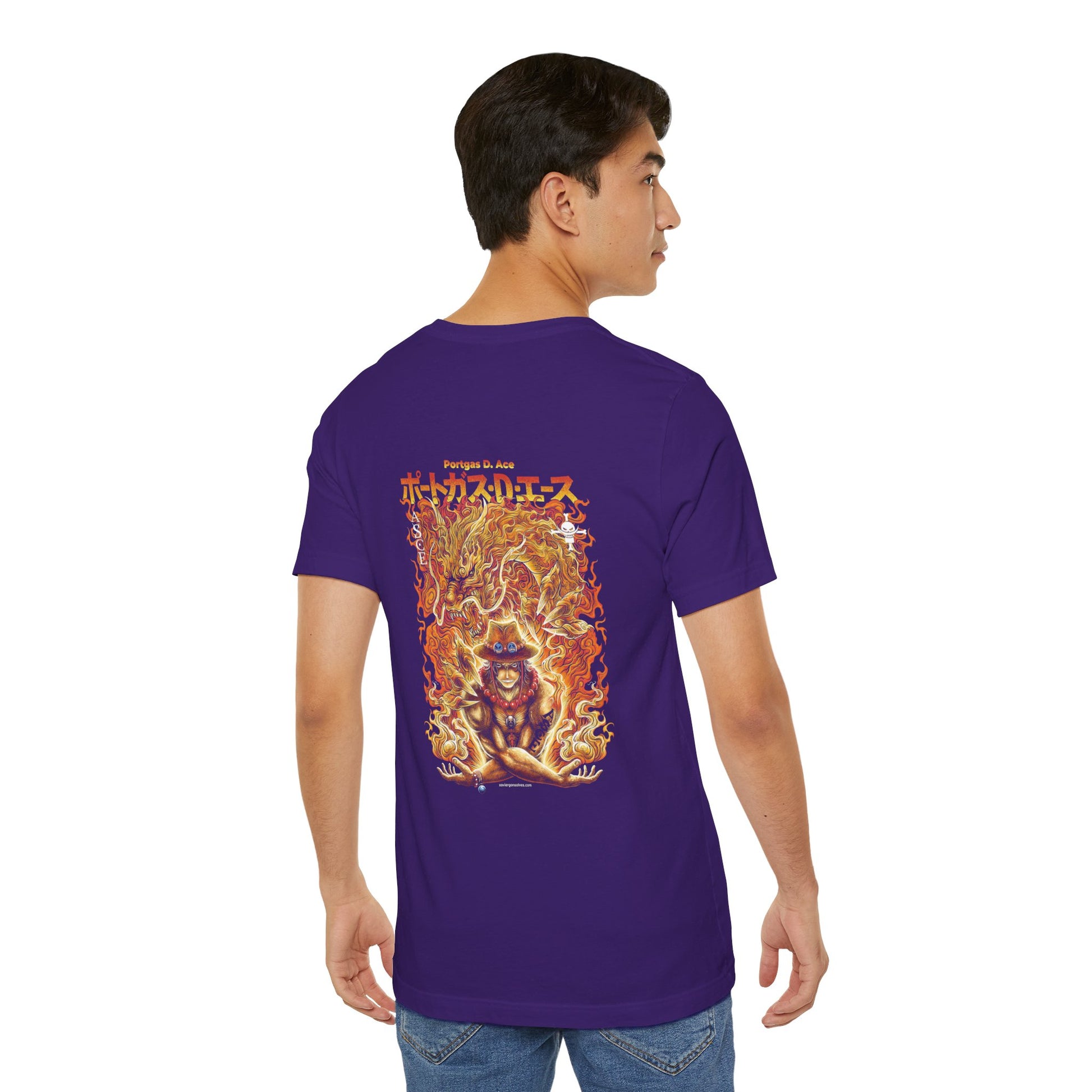 Ace-ing Art Back Print Unisex Cotton Tshirt - Xavi's World