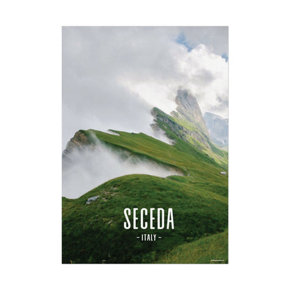 Seceda Ridge Italy Painting Window to the World Vertical Poster - Xavi's World