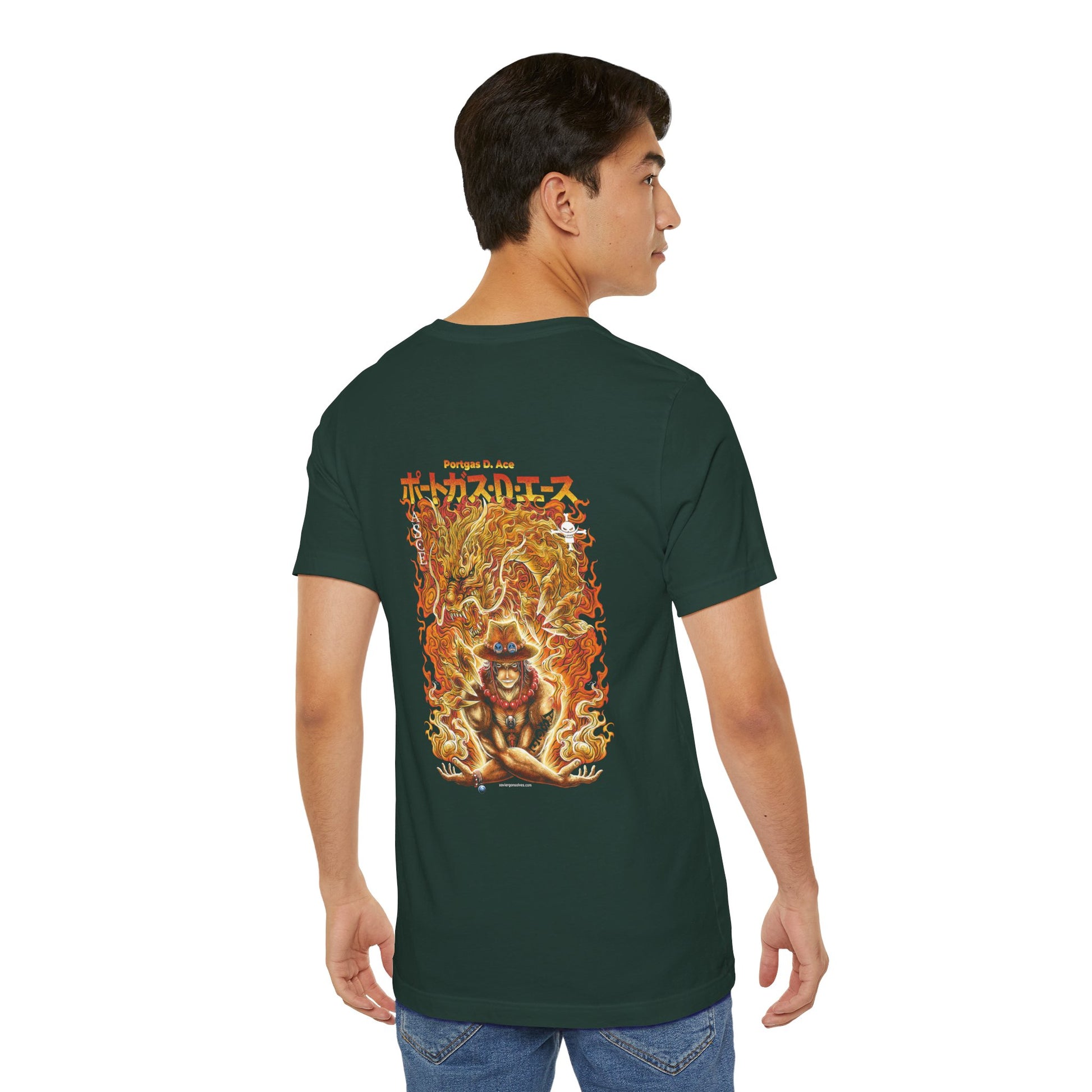 Ace-ing Art Back Print Unisex Cotton Tshirt - Xavi's World