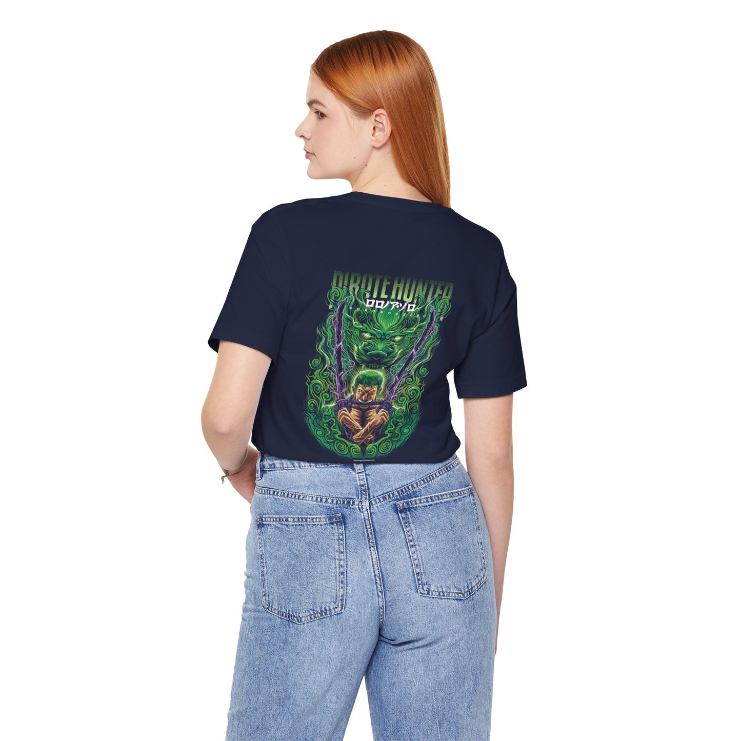 Zoro Green Art Back Print Unisex Cotton Tshirt - Xavi's World