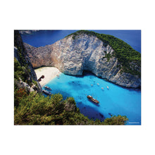 Load image into Gallery viewer, Navagio Beach Zakynthos Greece Painting Window to the World Horizontal Poster - Xavi&#39;s World
