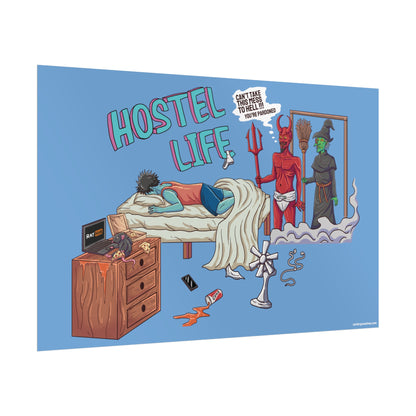 Xavi's Hostel Life Matte Horizontal Poster - Xavi's World