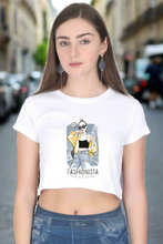 Load image into Gallery viewer, Fashionista Art Women&#39;s Cropped T-Shirt - Xavi&#39;s World
