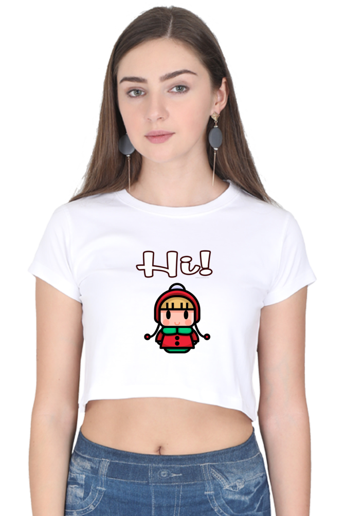 Xavi's Cute Hi Women's Cropped T-shirt - Xavi's World