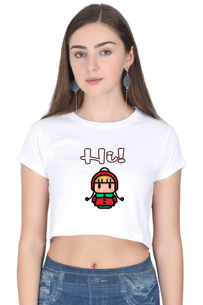 Xavi's Cute Hi Women's Cropped T-shirt - Xavi's World