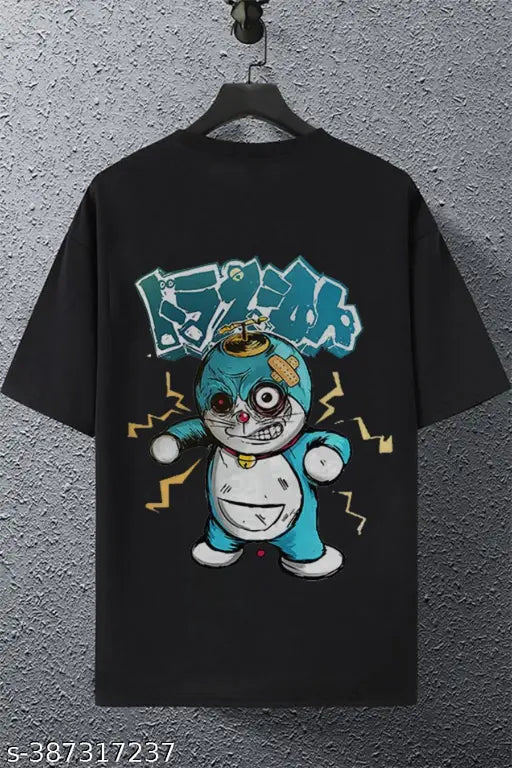 Oversized Angry Doraemon Backprint Unisex Tshirt