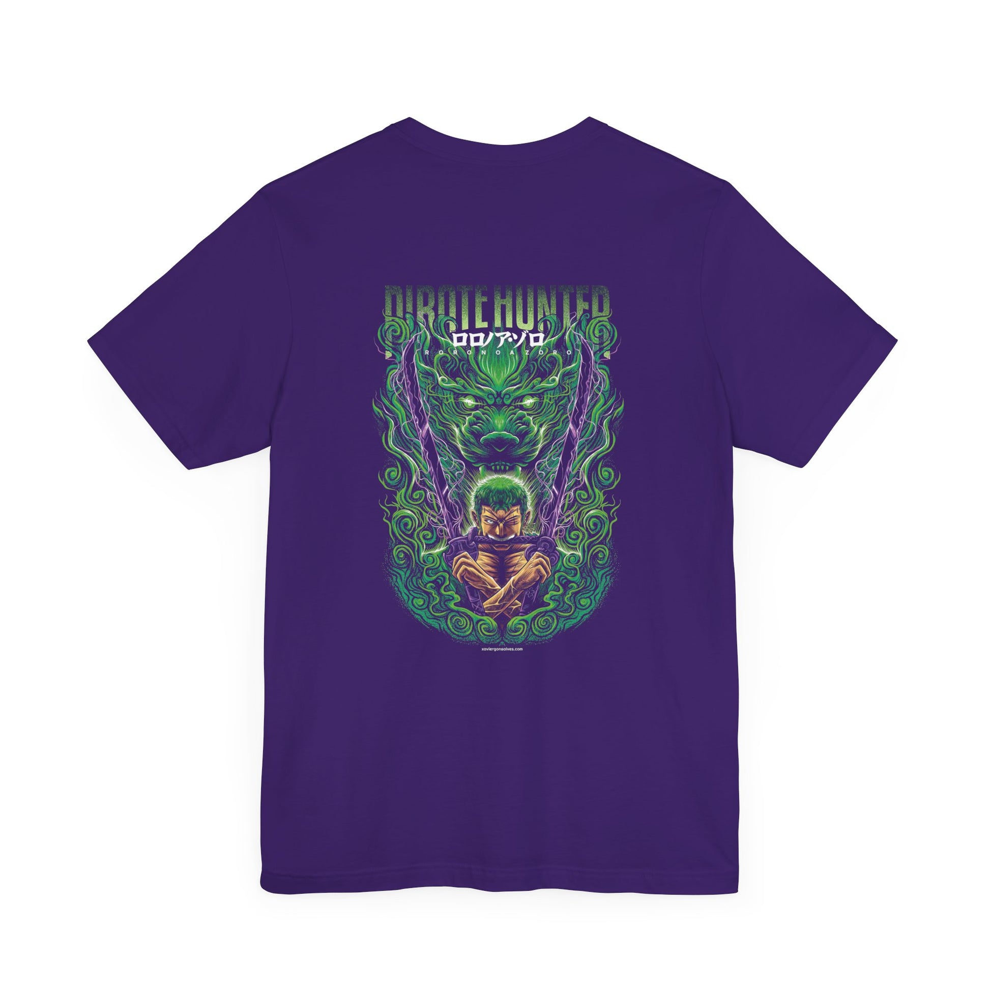 Zoro Green Art Back Print Unisex Cotton Tshirt - Xavi's World