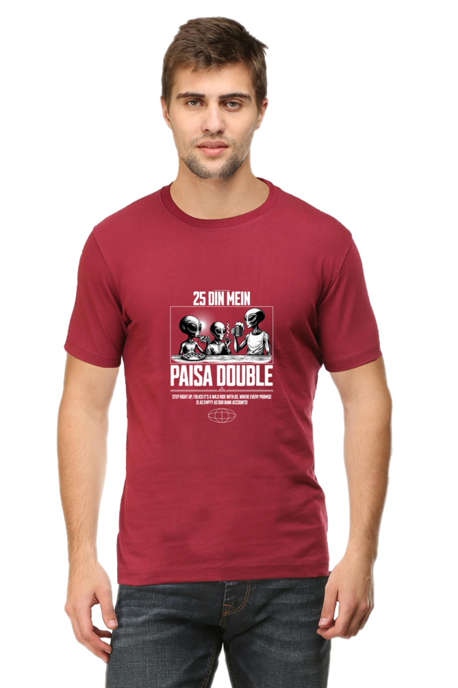 Xavi's 25 Din Paisa Double Unisex Hindi Slogan / Quote T-shirt - Xavi's World