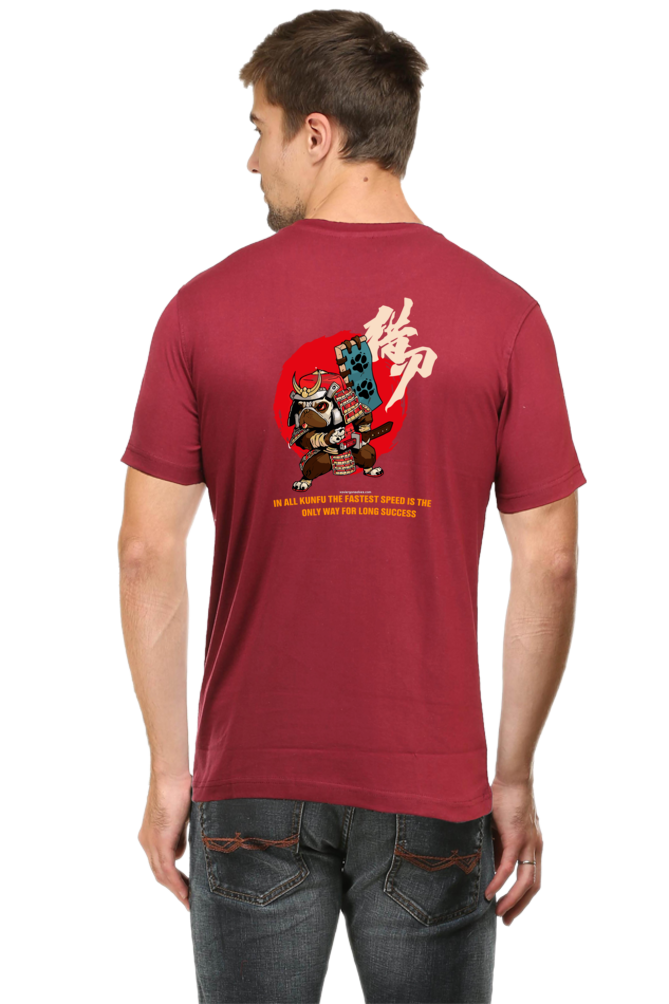 Xavi's Samurai Pug Back Print Streetwear Unisex Tshirt - Xavi's World