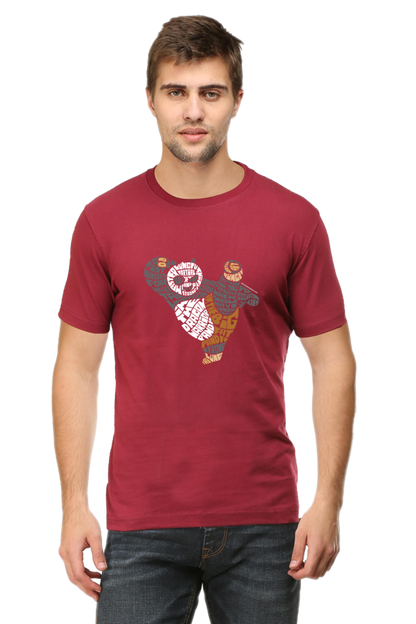 Martial Art Panda Typography Cartoon Unisex Tshirt - Xavi's World