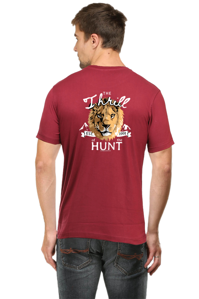 Xavi's Thrill of the Hunt Lion Art Back Print Streetwear Unisex Tshirt - Xavi's World