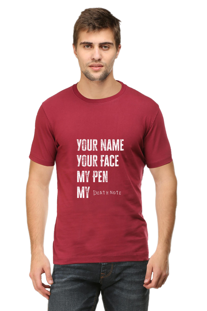 Death by Note Quote Unisex Cotton T-shirt - Xavi's World