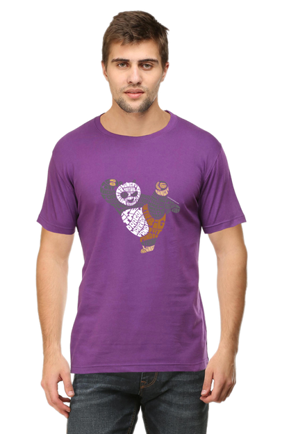 Martial Art Panda Typography Cartoon Unisex Tshirt - Xavi's World