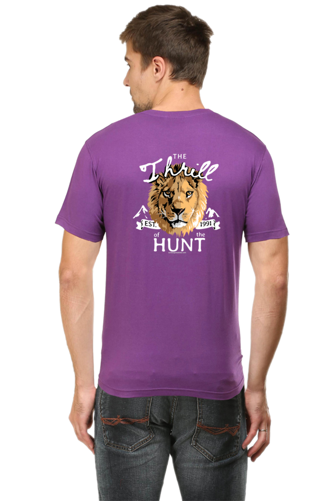 Xavi's Thrill of the Hunt Lion Art Back Print Streetwear Unisex Tshirt - Xavi's World