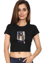 Load image into Gallery viewer, AOT Badass Woman Art Women&#39;s Cropped T-Shirt - Xavi&#39;s World
