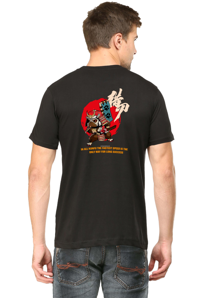 Xavi's Samurai Pug Back Print Streetwear Unisex Tshirt - Xavi's World