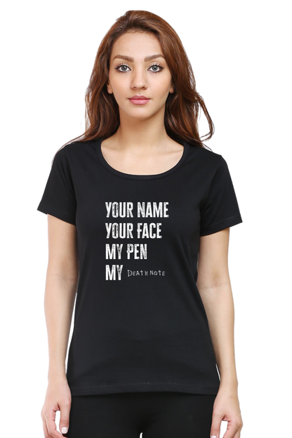 Death by Note Quote Unisex Cotton T-shirt - Xavi's World