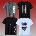 Basic Quality Men's Printed Gym T-Shirts Set 1 | Pack of 4