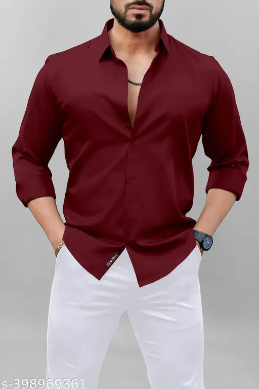 Luxury Semi Formal Cotton Shirt For Men Multicolor