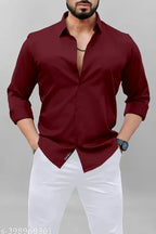 Luxury Semi Formal Cotton Shirt For Men Multicolor