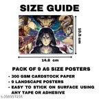 AOT Titan Anime Posters Pack Of 9