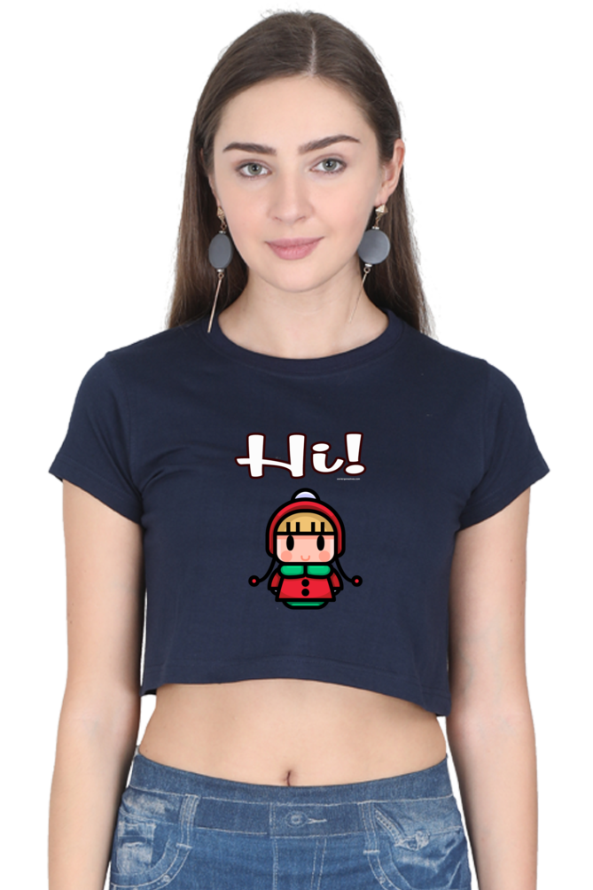 Xavi's Cute Hi Women's Cropped T-shirt - Xavi's World