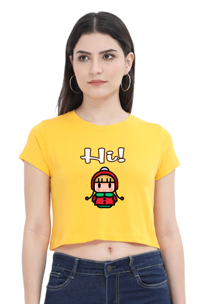 Xavi's Cute Hi Women's Cropped T-shirt - Xavi's World