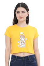 Load image into Gallery viewer, Cute Kitten Stack Women&#39;s Cropped T-Shirt - Xavi&#39;s World
