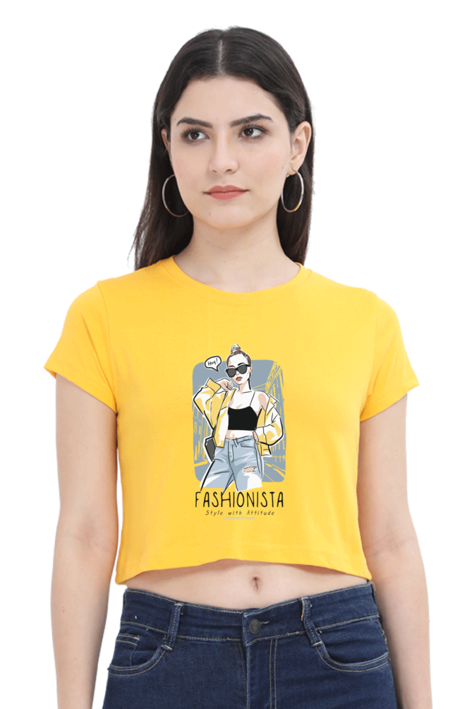 Fashionista Art Women's Cropped T-Shirt - Xavi's World